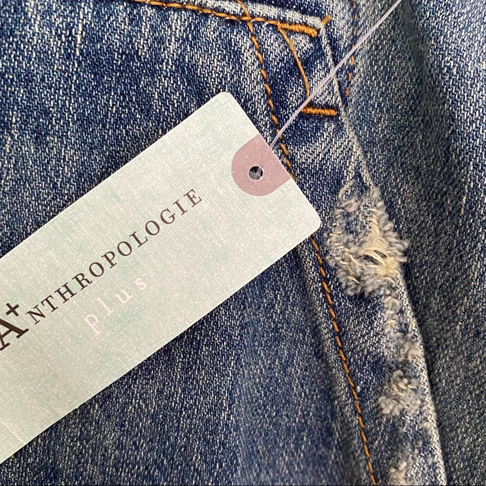 Pilcro The Wanderer Jeans Anthropologie A+ plus size 18w boho patchwork blue - Picture 11 of 12